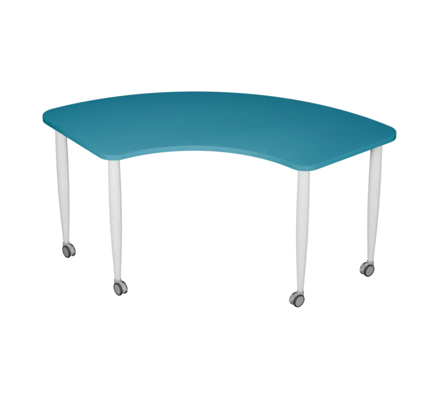PLAYFORM 228 K modulární hravé stoly, mobilní, výška 750 mm, kovová podnož bílá, deska 25 mm, skandi